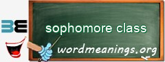 WordMeaning blackboard for sophomore class